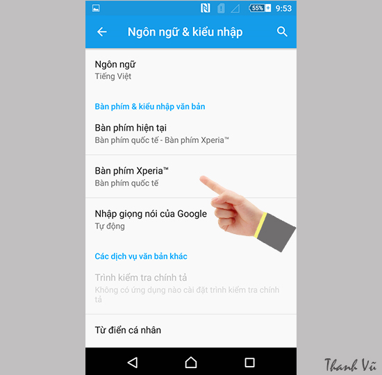 Go tieng viet tren Sony M5 Single Sim 3